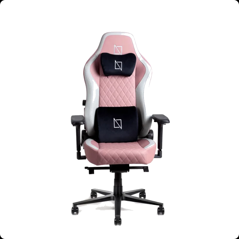 Navodesk APEX Cloud Leather Ergonomic Gaming Chair, 155° Reclining High Back Chair, 4D Metal Armrest, Magnetic Memory Foam Headrest, Lumbar Support, 60mm Castors, Bubblegum | APEX-NX-BBGUM