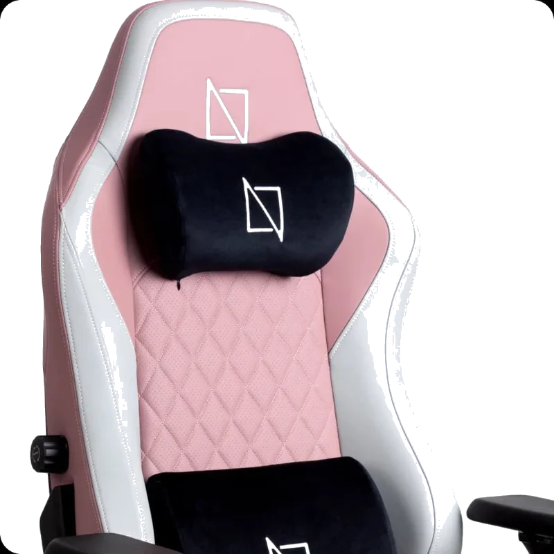 Navodesk APEX Cloud Leather Ergonomic Gaming Chair, 155° Reclining High Back Chair, 4D Metal Armrest, Magnetic Memory Foam Headrest, Lumbar Support, 60mm Castors, Bubblegum | APEX-NX-BBGUM