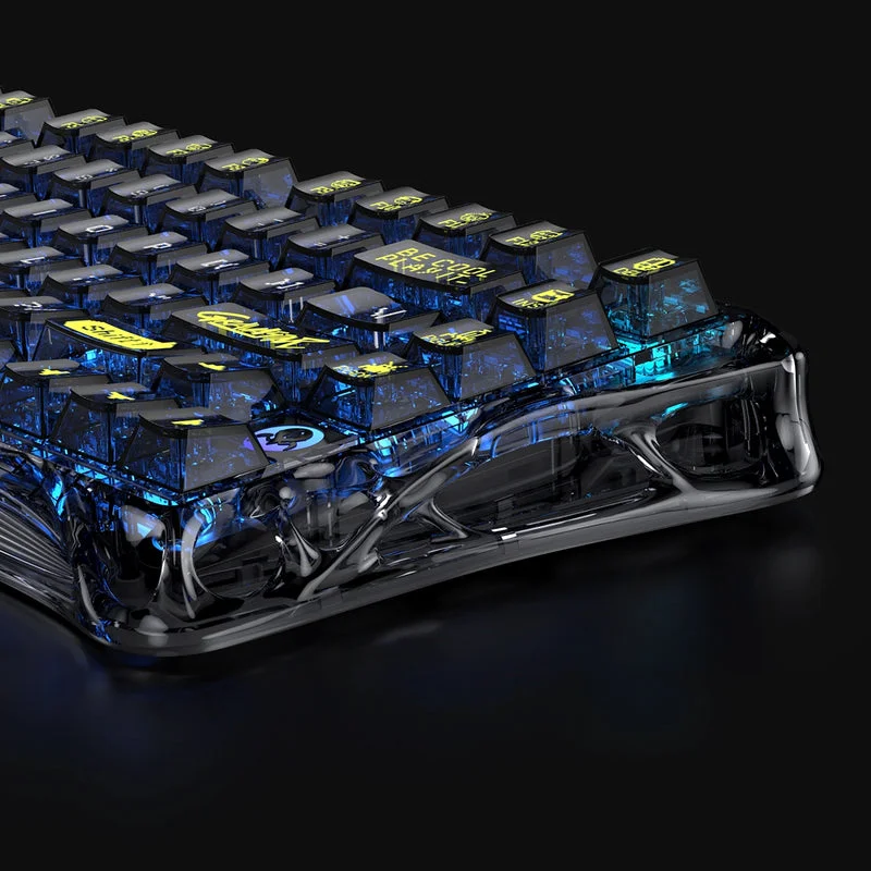 GravaStar Mercury K1 Lite 75% Wireless Mechanical Gaming Keyboard (Arabic Version) - Transparent Black
