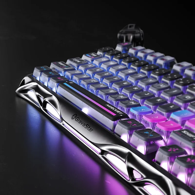GravaStar Mercury K1 Pro 75% Wireless Mechanical Gaming Keyboard_Special Edition (Arabic Version) - Cyberpunk