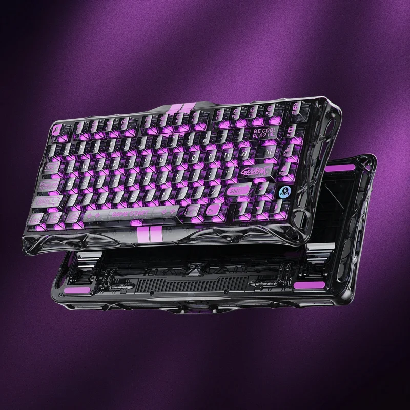 GravStar Mercury V75 Lite 75% Hall Effect Magnetic Switch Gaming Keyboard - Transparent Black