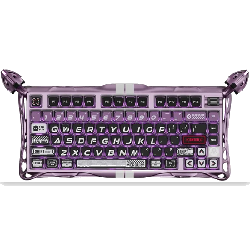 GravaStar Mercury V75 Pro 75% Hall Effect Magnetic Switch Gaming Keyboard - Iron Purple