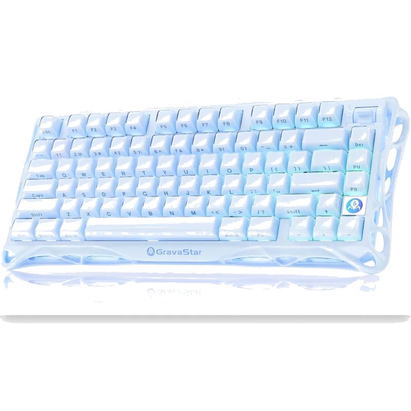 GravaStar Mercury K1 75% Wireless Mechanical Gaming Keyboard Special Edition - Ice Blue