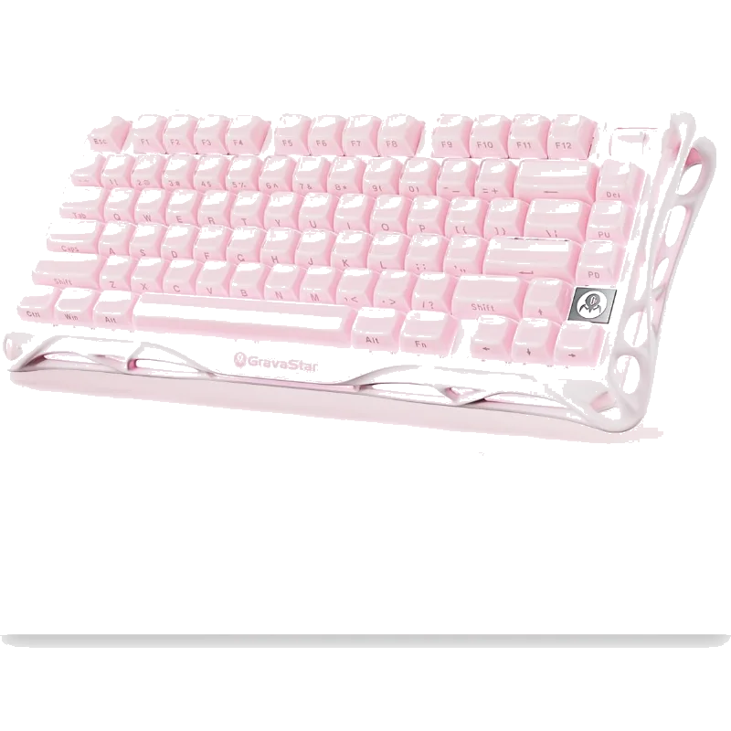 GravaStar Mercury K1 75% Wireless Mechanical Gaming Keyboard Special Edition - Sakura Pink