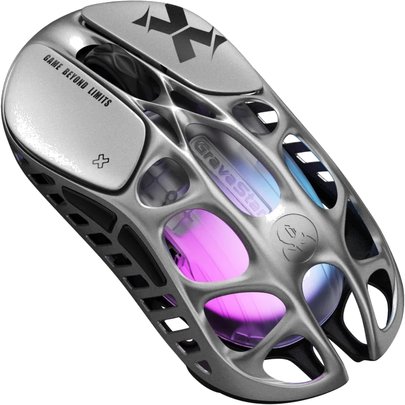 GravaStar Mercury X Wireless Gaming Mouse - Interstellar Silver