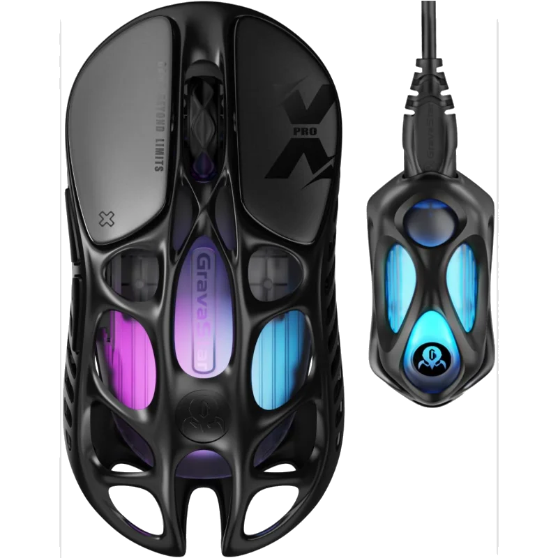GravaStar Mercury XPro Wireless Gaming Mouse + 8K Dongle - Galaxy Black